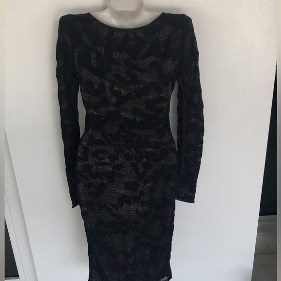 Tom Ford Black Patterned Long Sleeve Dress - Picture 8 of 15